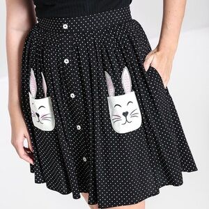 Hell Bunny Miffy Polka Dot Mini Skirt Size UK XL / 16
